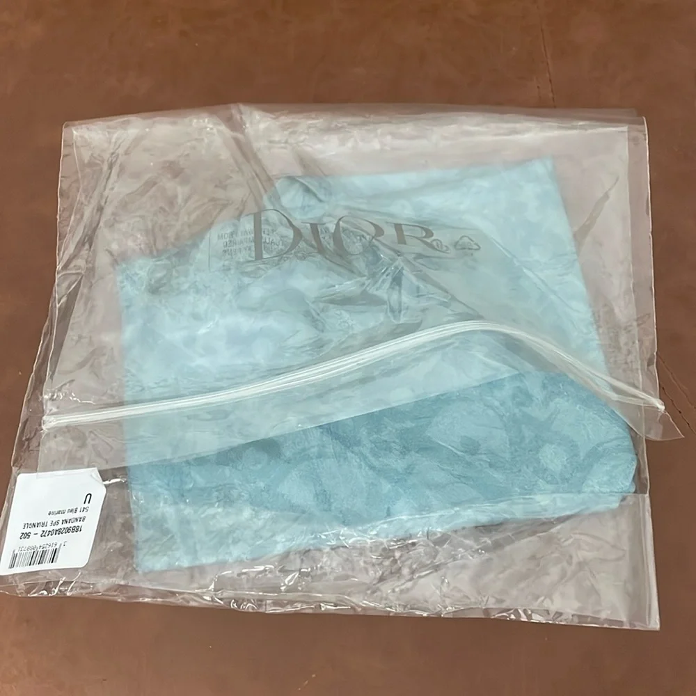 Authentic Dior pattern connected silk scarf